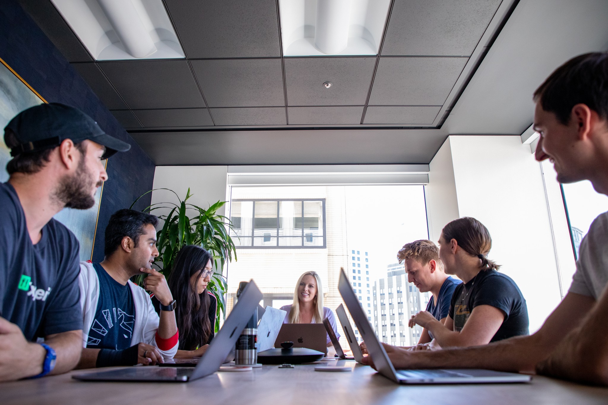 Team members at Expensify's San Francisco headquarters 